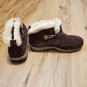 Easy Spirit Serras Mink Booties Faux Fur Size 6